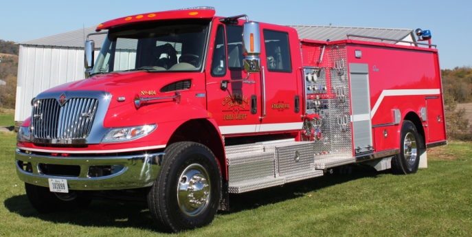 The new pumper garaged in Peosta.
